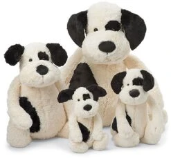 Jellycat Bashful Welpe Schwarz Und Cremefarben Mittelgroß - 31cm 7 Jellycat Bashful Welpe Schwarz Und Cremefarben Mittelgroß - 31cm -Plüschtierladen afbeelding 4 14