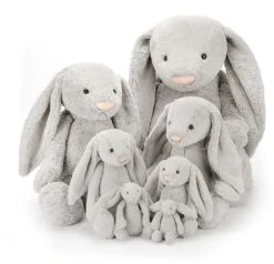 Jellycat Bashful Hase Silber Sehr Groß - 51cm -Plüschtierladen afbeelding 4 6