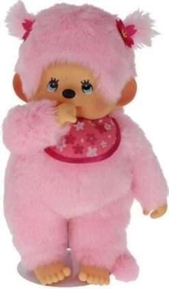 Bandai SE2424242 Monchhichi Plüsch Sakura, Pinky Rosa, 80 Cm