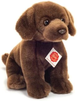 Hermann Teddy Kuscheltier Labrador Sitzend Dunkelbraun - 25 Cm