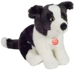 Hermann Teddy Stofftier Border Collie Welpe Sitzend 25 Cm