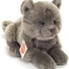 Hermann Teddy Stofftier Kartäuserkatze Liegend 20 Cm