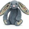 Jellycat Hase Blossom Dunkelblau Klein - 18x9cm
