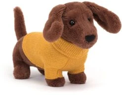 Jellycat Pullover Würstchen Hund Gelb - 14x7cm