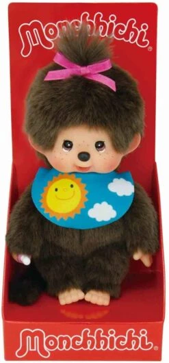 Sekiguchi 233748 Original Monchhichi Mädchen Sleepy, Aus Braunem Plüsch, Mit Farbigem Lätzchen Und Zopf Mit Schleife, Ca. 20 Cm -Plüschtierladen sekiguchi 233748 original monchhichi maedchen sleepy aus braunem pluesch mit farbigem laetzchen und zopf mit schleife ca 20 cm 3