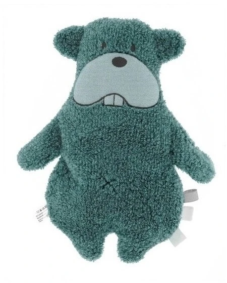 Snoozebaby ORGANIC Bammy Biber Schmusetuch Smokey Grün 1 Snoozebaby ORGANIC Bammy Biber Schmusetuch Smokey Grün