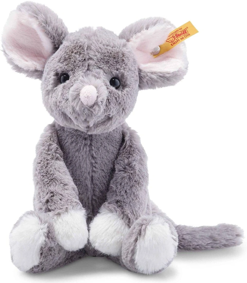 Steiff Ratte Mia Maus, Original Plüschtier 20 Cm, Plüschmaus, Kuscheltier Für Kinder, Soft Cuddly Friends, Schmusetier Zum Spielen & Kuscheln, Beweglich & Waschbar, Stofftier Grau (056376) 1 Steiff Ratte Mia Maus, Original Plüschtier 20 Cm, Plüschmaus, Kuscheltier Für Kinder, Soft Cuddly Friends, Schmusetier Zum Spielen & Kuscheln, Beweglich & Waschbar, Stofftier Grau (056376)